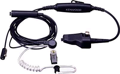 Kenwood KHS-12BL 3-wire mini lapel mic with earphone, universal connector, black. List $175.00